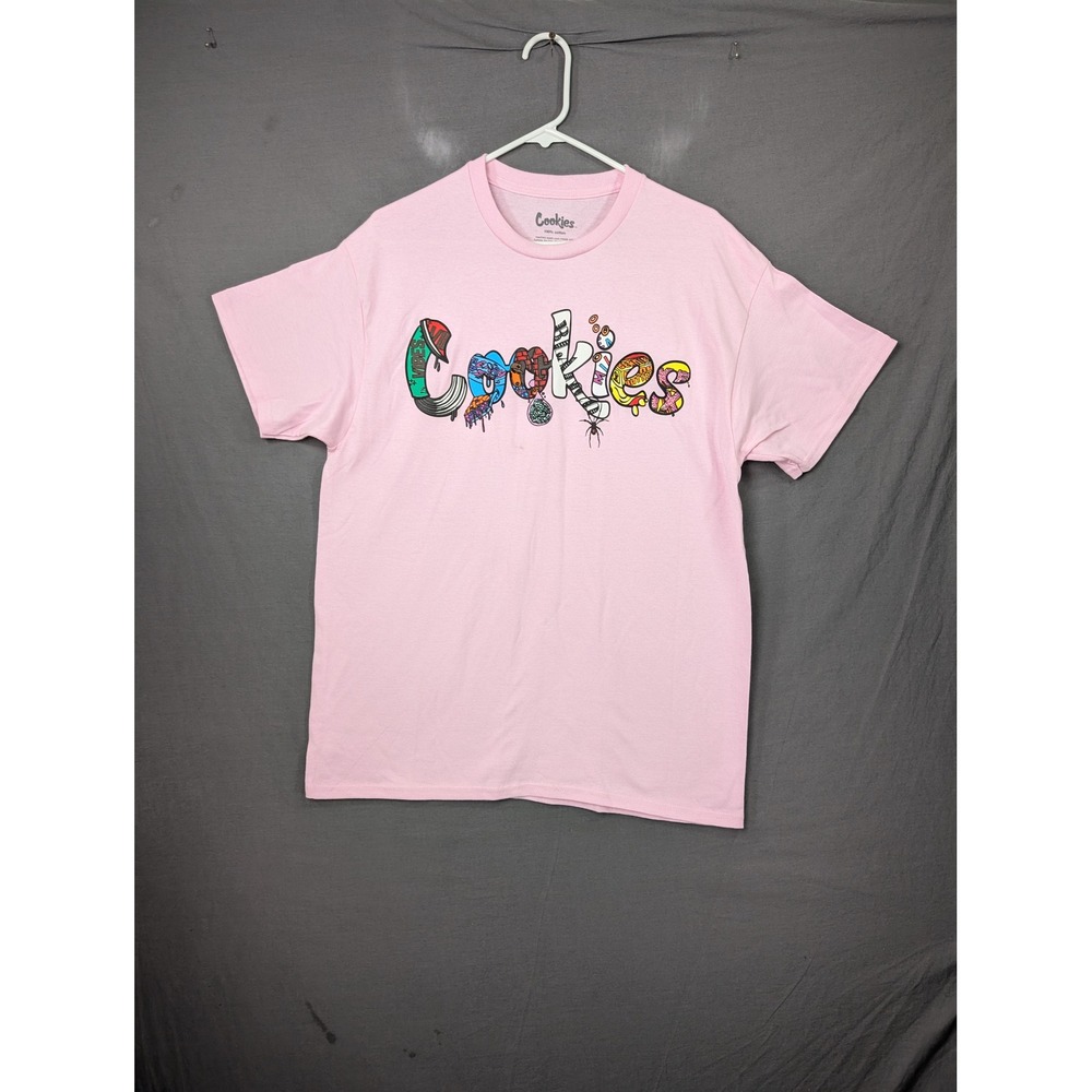 Cookies SF Mens Graphic T-Shirt Pink Large Short Sleeve Streetwear 7814